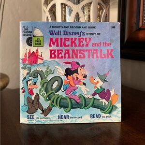 1970 Vintage Disneyland Walt Disney’s Mickey and the Beanstalk Book & Record
